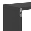 Seinähyllyt 2 kpl harmaa 50x15x50 cm tekninen puu