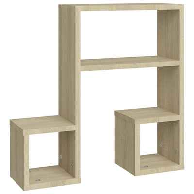 Seinähyllyt 2 kpl Sonoma-tammi 50x15x50 cm lastulevy
