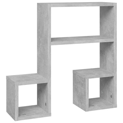 Seinähyllyt 2 kpl betoninharmaa 50x15x50 cm tekninen puu