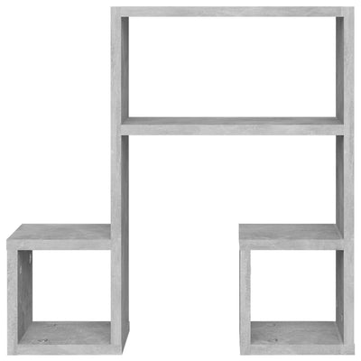 Seinähyllyt 2 kpl betoninharmaa 50x15x50 cm tekninen puu