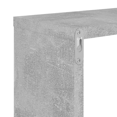 Seinähyllyt 2 kpl betoninharmaa 50x15x50 cm tekninen puu