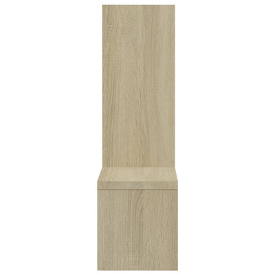 Seinähyllyt 2 kpl valk. ja Sonoma-tammi 50x15x50 cm lastulevy