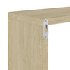 Seinähyllyt 2 kpl valk. ja Sonoma-tammi 50x15x50 cm lastulevy