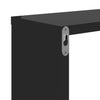 Seinähyllyt 2 kpl korkeakiilto musta 50x15x50 cm tekninen puu