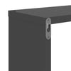 Seinähyllyt 2 kpl korkeakiilto harmaa 50x15x50 cm tekninen puu