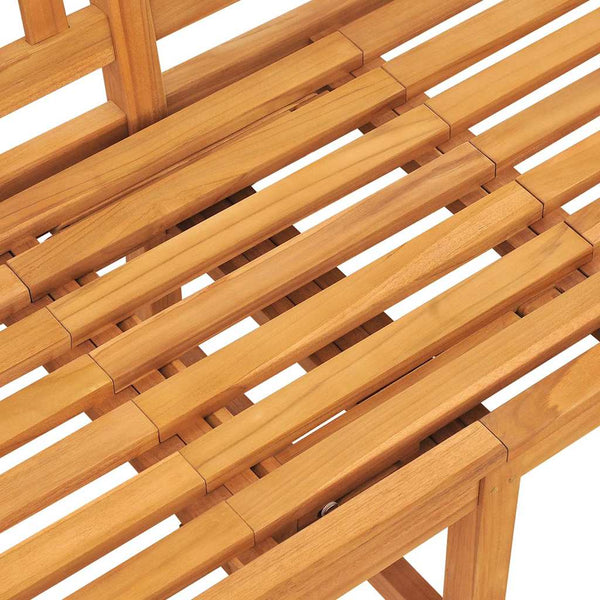 Kolmenistuttava puutarhapenkki pöydällä 150 cm täysi tiikki