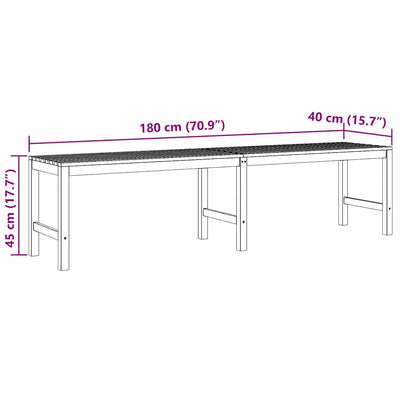 Puutarhapenkki Hasibe 180cm (tiikki)