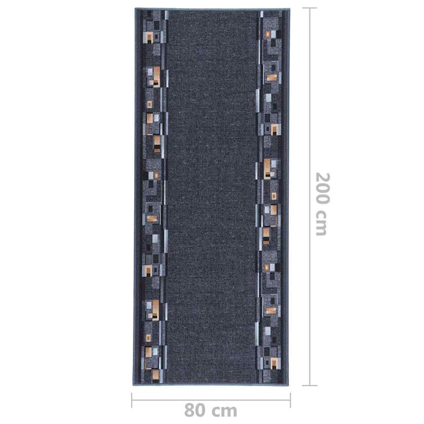 Käytävämatto antrasiitti 80x200 cm liukumaton