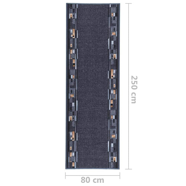 Käytävämatto antrasiitti 80x250 cm liukumaton