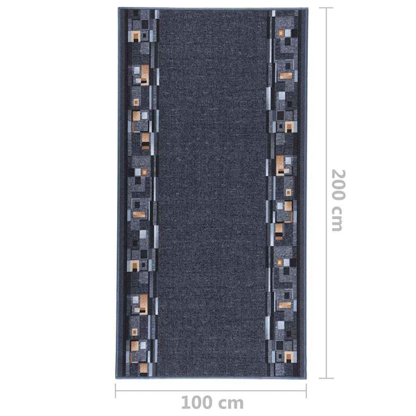 Käytävämatto antrasiitti 100x200 cm liukumaton