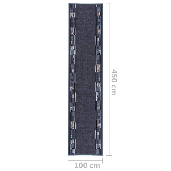 Käytävämatto antrasiitti 100x450 cm liukumaton