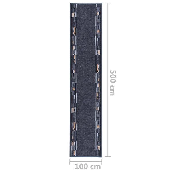 Käytävämatto antrasiitti 100x500 cm liukumaton