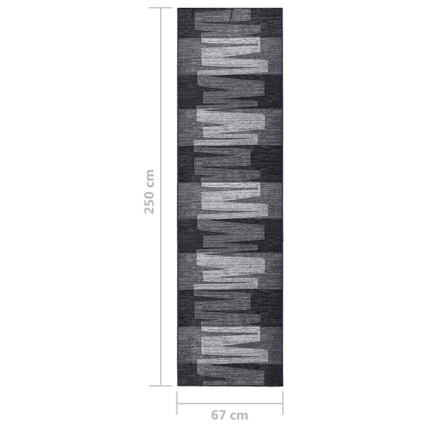 Käytävämatto antrasiitti 67x250 cm liukumaton