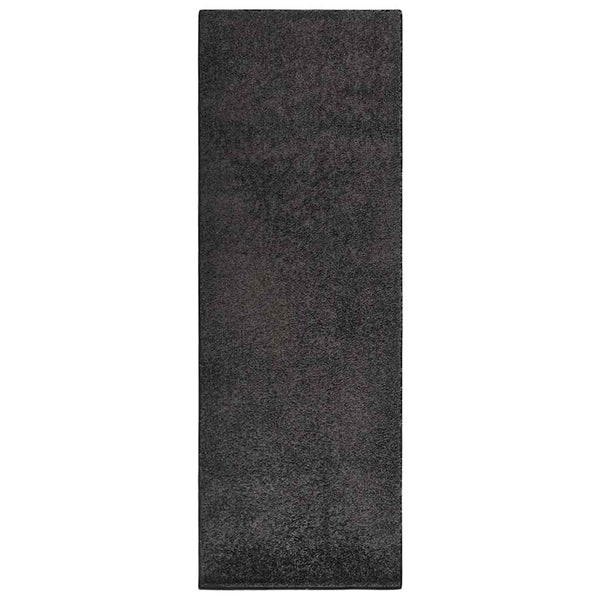 Pehmeänukkainen matto liukumaton 57x150 cm antrasiitti