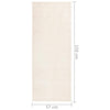 Pehmeänukkainen matto liukumaton 57x150 cm beige