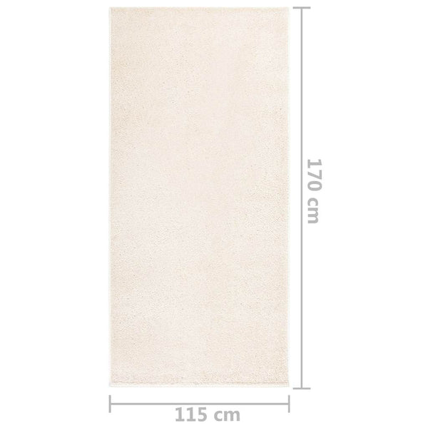 Pehmeänukkainen matto liukumaton 115x170 cm beige