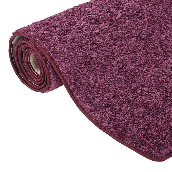 Pehmeänukkainen matto liukumaton 67x180 cm purppura