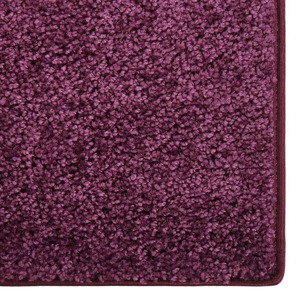 Pehmeänukkainen matto liukumaton 67x180 cm purppura