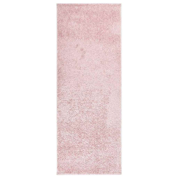 Pehmeänukkainen matto liukumaton 67x180 cm pinkki
