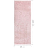Pehmeänukkainen matto liukumaton 67x180 cm pinkki