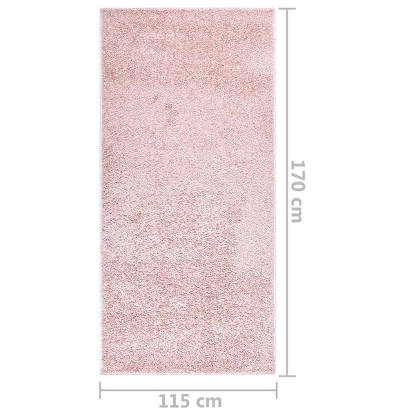 Pehmeänukkainen matto liukumaton 115x170 cm pinkki