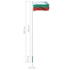 Bulgarian lippu ja tanko alumiini 4 m