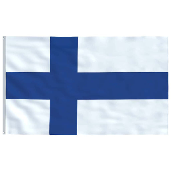 Suomen lippu ja tanko alumiini 4 m
