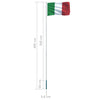 Italian lippu ja tanko alumiini 4 m