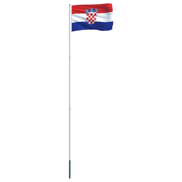 Kroatian lippu ja tanko alumiini 4 m