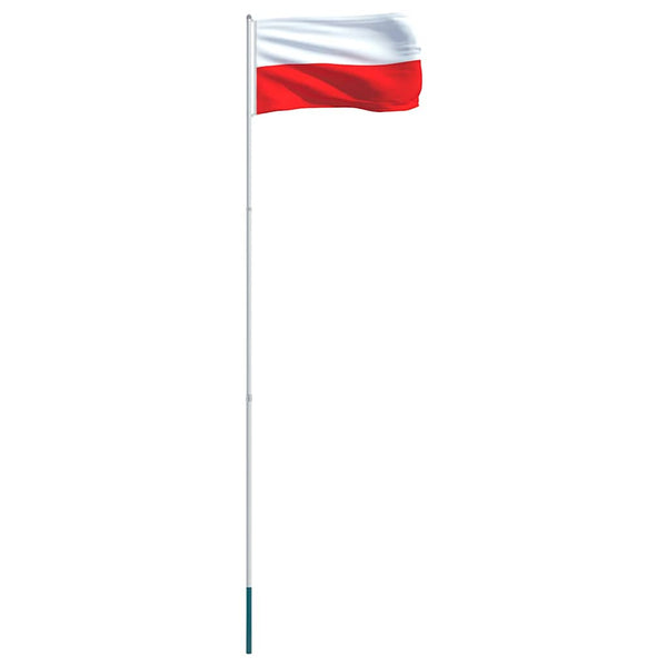 Puolan lippu ja tanko alumiini 4 m