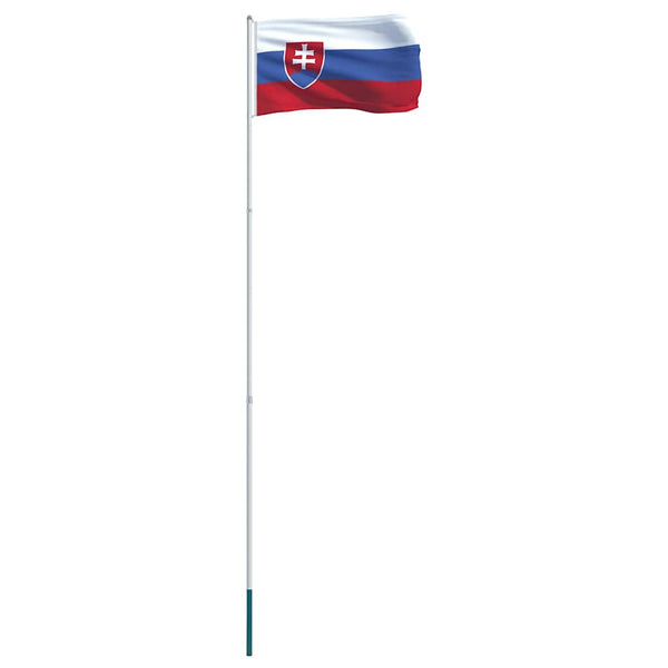 Slovakian lippu ja tanko alumiini 4 m