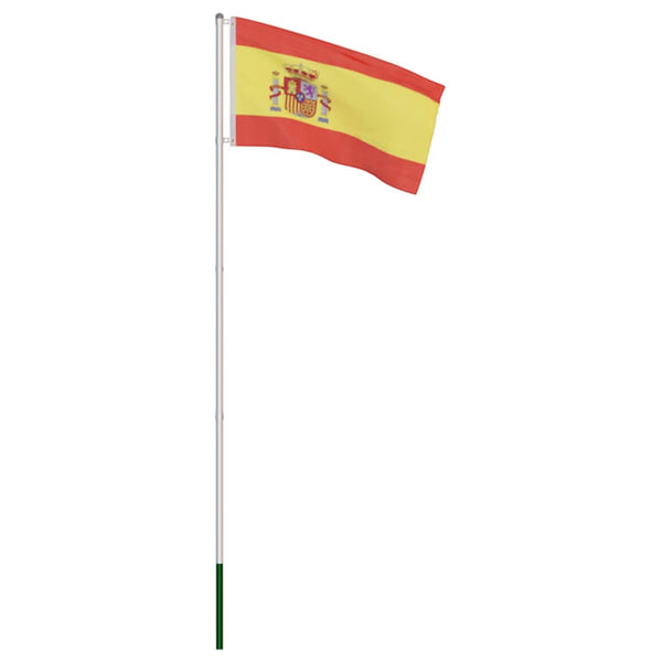 Espanjan lippu ja tanko alumiini 4 m