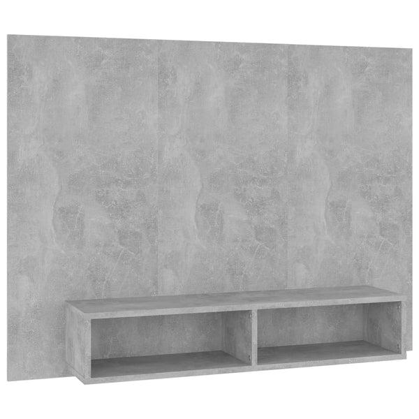 TV-taso seinälle betoninharmaa 120x23,5x90 cm tekninen puu