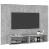 TV-taso seinälle betoninharmaa 120x23,5x90 cm tekninen puu