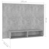 TV-taso seinälle betoninharmaa 120x23,5x90 cm tekninen puu