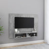 TV-taso seinälle betoninharmaa 120x23,5x90 cm tekninen puu