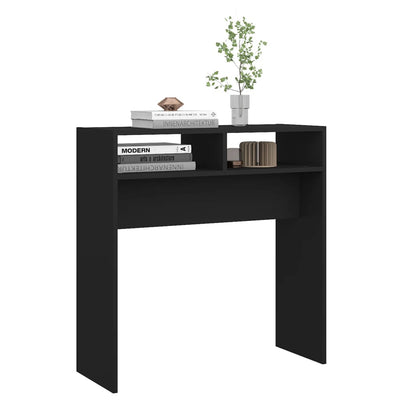 Konsolipöytä musta 78x30x80 cm tekninen puu