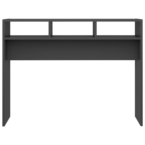 Konsolipöytä harmaa 105x30x80 cm lastulevy