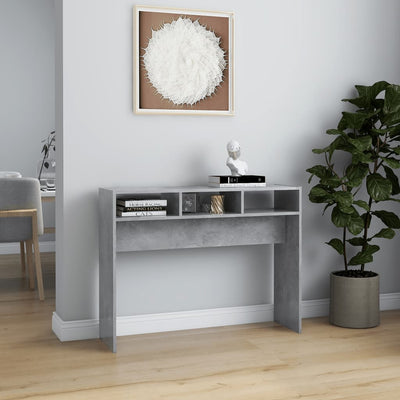 Konsolipöytä betoninharmaa 105x30x80 cm tekninen puu