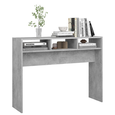 Konsolipöytä betoninharmaa 105x30x80 cm tekninen puu