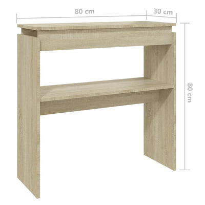 Konsolipöytä Sonoma-tammi 80x30x80 cm tekninen puu