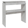 Konsolipöytä betoninharmaa 80x30x80 cm lastulevy