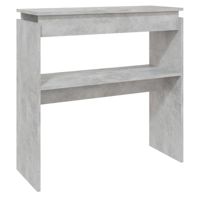 Konsolipöytä betoninharmaa 80x30x80 cm lastulevy
