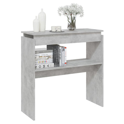 Konsolipöytä betoninharmaa 80x30x80 cm lastulevy