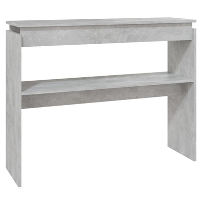 Konsolipöytä betoninharmaa 102x30x80 cm tekninen puu