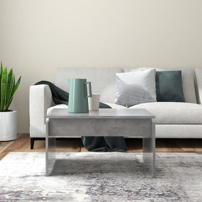 Betoninharmaa sohvapöytä Auror 68x50x38cm (puinen)