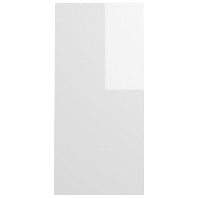 Työpöytä korkeakiilto valkoinen 102,5x35x75 cm tekninen puu