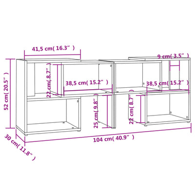 TV-taso Sonoma tammi 104x30x52 cm tekninen puu