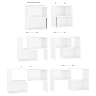 Valkoinen tv-taso Vochin 104x30x52cm (korkeakiilto, puinen)