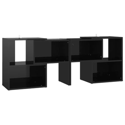 TV-taso korkeakiilto musta 104x30x52 cm tekninen puu